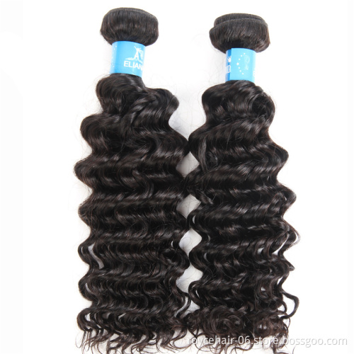 New Arrival Full Cuticle Aligned Hair Weft Brazilian Hair 12A Loose Deep Wave Natural Color